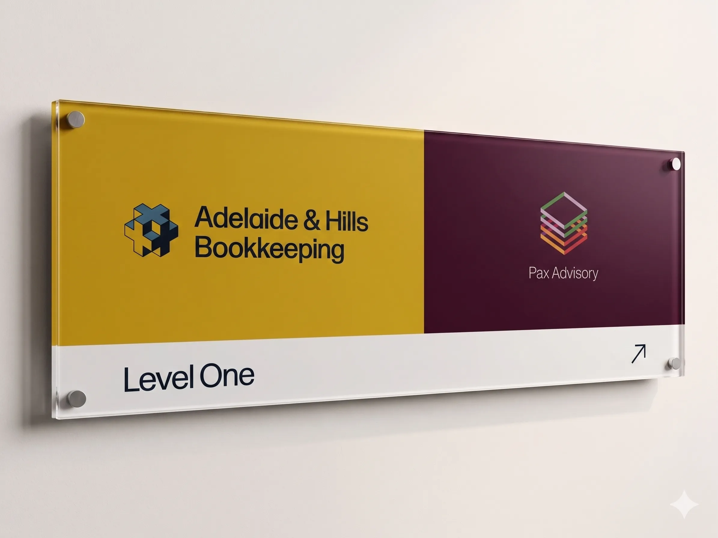 Office signage and interior