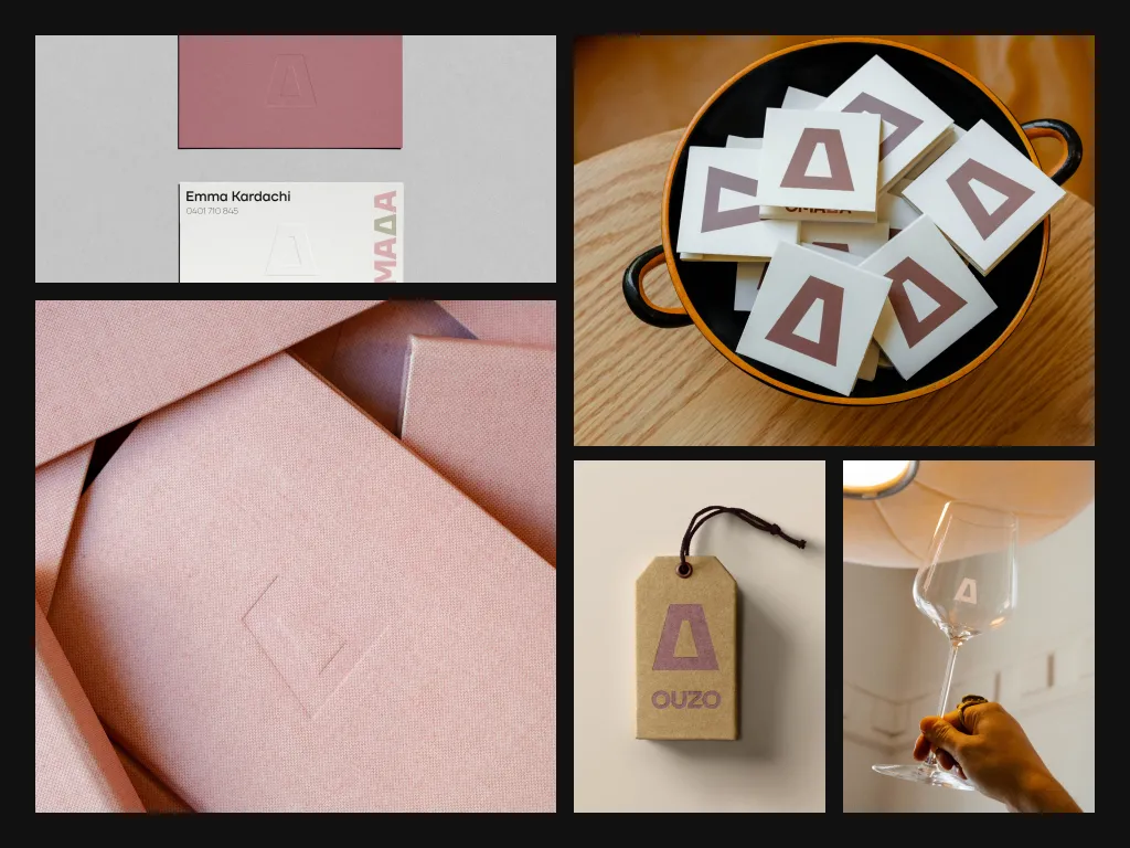 Brand collateral flat lay