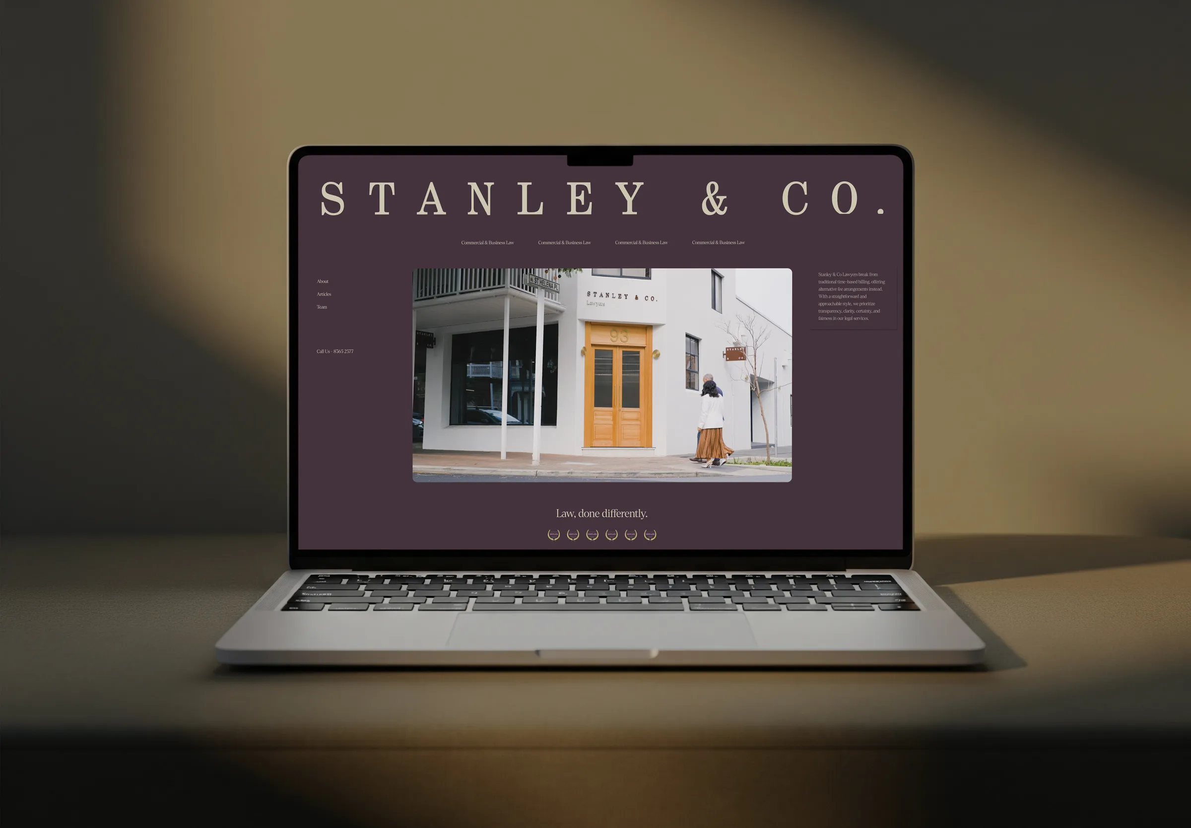 Stanley & Co Lawyers Website Redesign hero image